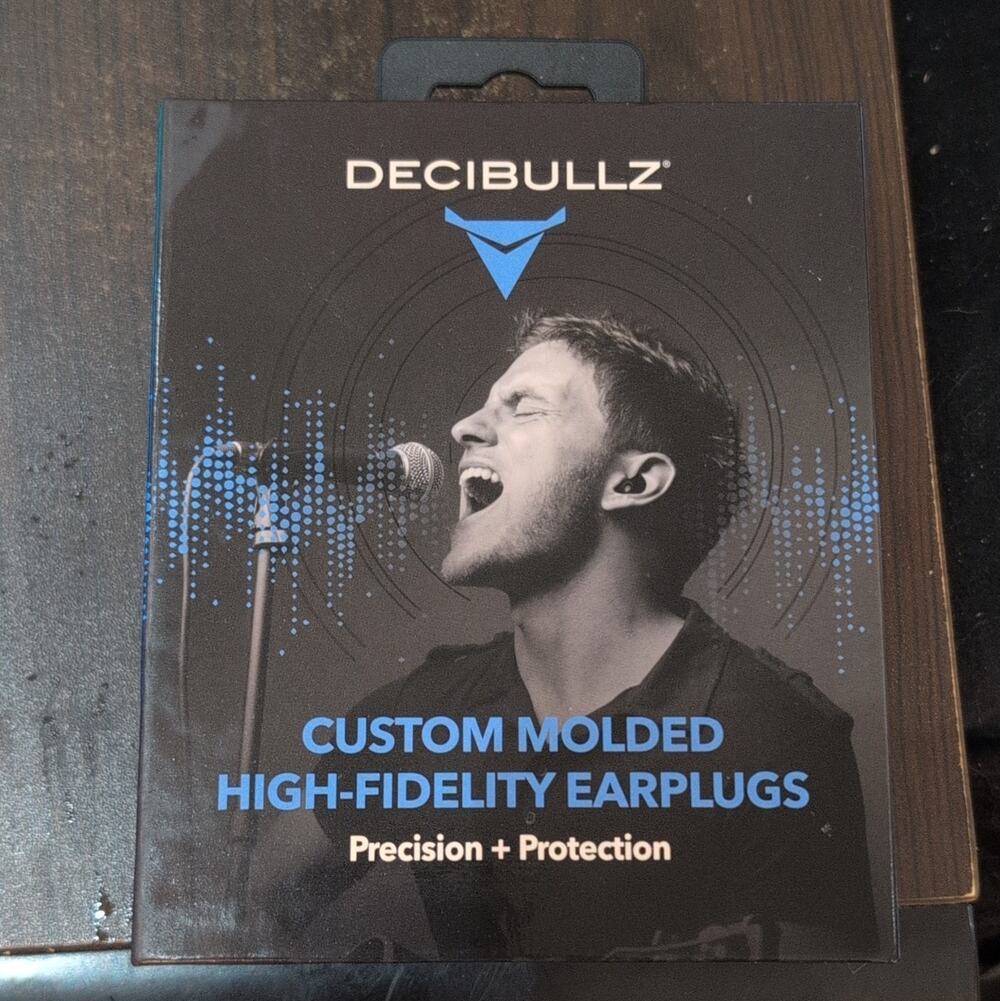 Decibullz Custom Molded High-Fidelity Earplugs Model FLTR-PRO-BLK